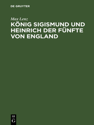 cover image of König Sigismund und Heinrich der Fünfte von England